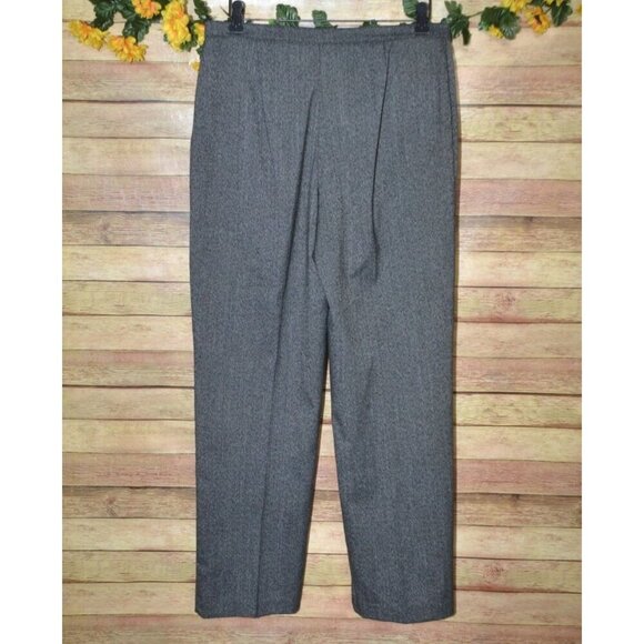 JM Collection Petite Gray Straight Leg Trousers Pants Size 10 10P Career Office - Picture 3 of 6